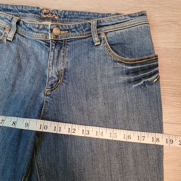 VTG Cache Jeans Women 8 Bootcut Low Rise Embellished Button Flap Pockets Western - Picture 6 of 10